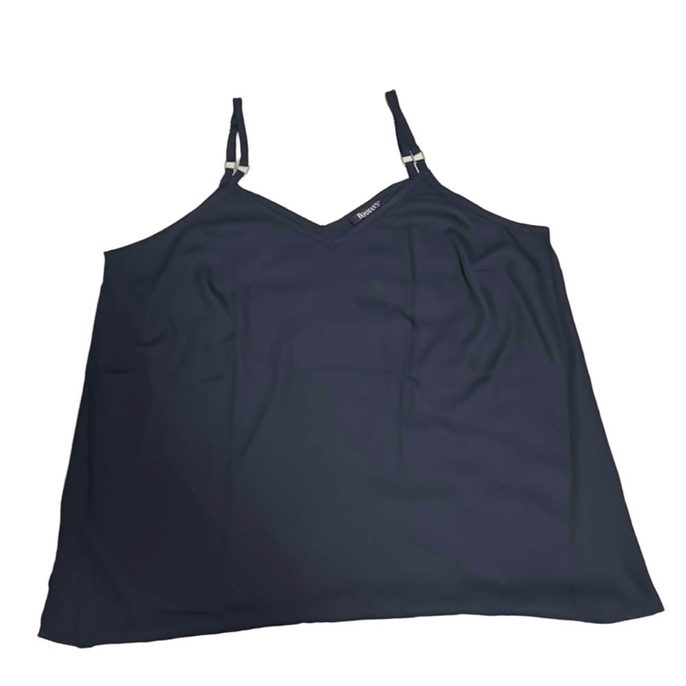 Roaman’s Navy Blue Camisole Cami Top NWOT